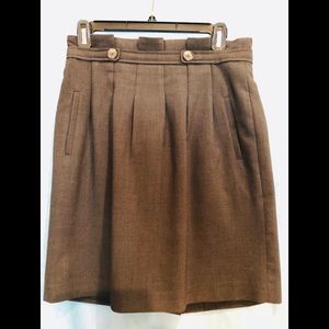 Charcoal grey lined business skirt